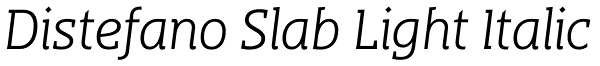 Distefano Slab Light Italic Font