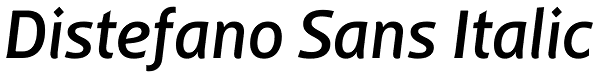 Distefano Sans Italic Font