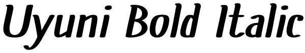 Uyuni Bold Italic Font