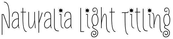 Naturalia Light Titling Font