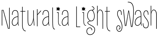 Naturalia Light Swash Font