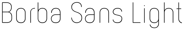 Borba Sans Light Font