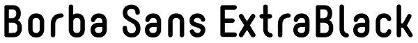 Borba Sans ExtraBlack Font