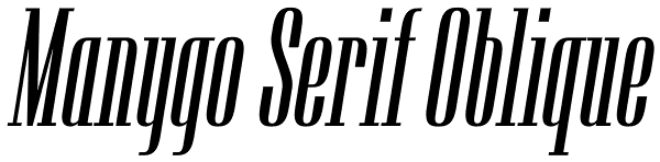 Manygo Serif Oblique Font