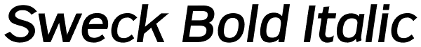 Sweck Bold Italic Font