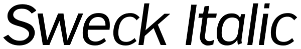 Sweck Italic Font