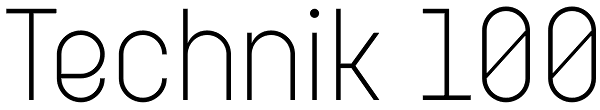 Technik 100 Font