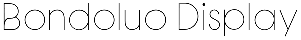 Bondoluo Display Font