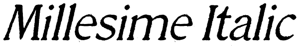 Millesime Italic Font