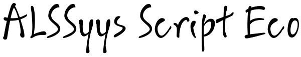 ALSSyys Script Eco Font