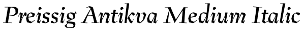 Preissig Antikva Medium Italic Font