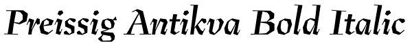 Preissig Antikva Bold Italic Font