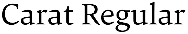 Carat Regular Font