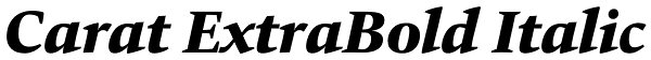 Carat ExtraBold Italic Font