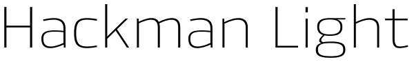 Hackman Light Font