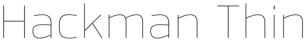 Hackman Thin Font