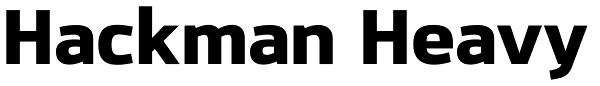 Hackman Heavy Font