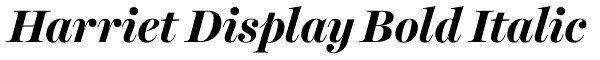 Harriet Display Bold Italic Font