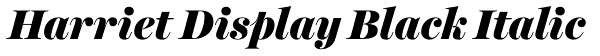 Harriet Display Black Italic Font