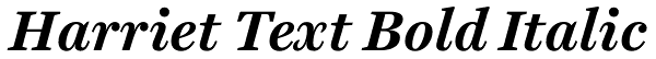 Harriet Text Bold Italic Font