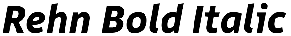 Rehn Bold Italic Font