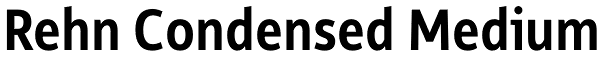 Rehn Condensed Medium Font