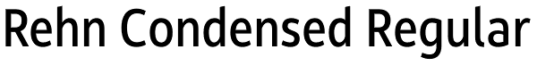 Rehn Condensed Regular Font