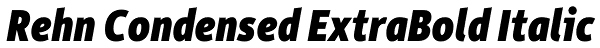 Rehn Condensed ExtraBold Italic Font