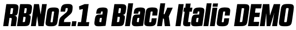 RBNo2.1 a Black Italic DEMO Font