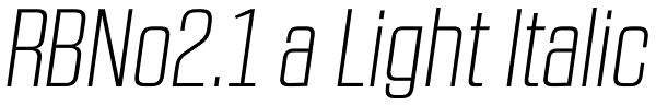 RBNo2.1 a Light Italic Font