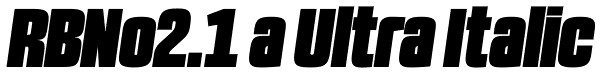 RBNo2.1 a Ultra Italic Font