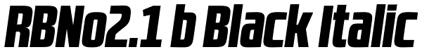 RBNo2.1 b Black Italic Font