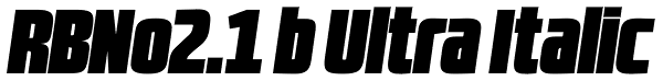 RBNo2.1 b Ultra Italic Font