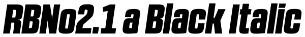 RBNo2.1 a Black Italic Font