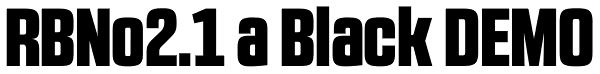 RBNo2.1 a Black DEMO Font