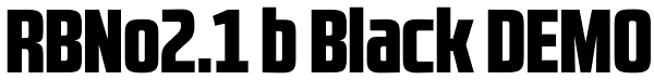 RBNo2.1 b Black DEMO Font