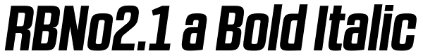 RBNo2.1 a Bold Italic Font