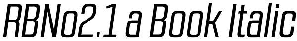 RBNo2.1 a Book Italic Font