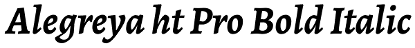 Alegreya ht Pro Bold Italic Font