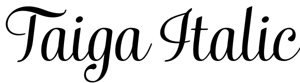 Taiga Italic Font