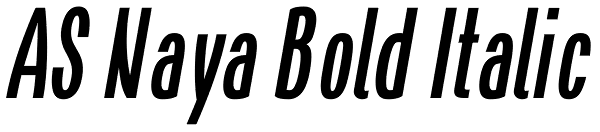 AS Naya Bold Italic Font