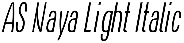 AS Naya Light Italic Font