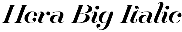 Hera Big Italic Font