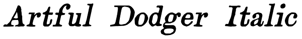 Artful Dodger Italic Font