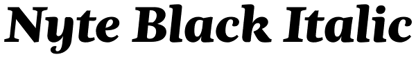 Nyte Black Italic Font