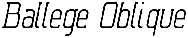 Ballege Oblique Font