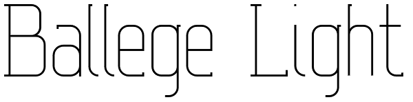 Ballege Light Font
