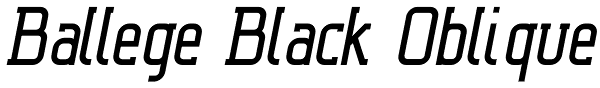 Ballege Black Oblique Font