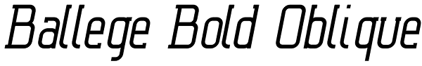Ballege Bold Oblique Font
