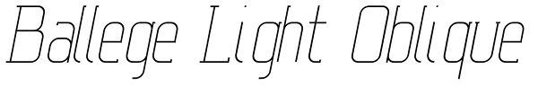 Ballege Light Oblique Font